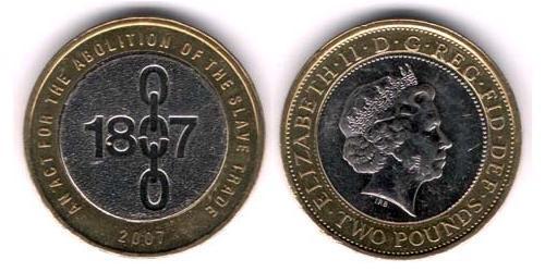 2 Pound United Kingdom (1922-) Bimetal Elizabeth II (1926-2022)