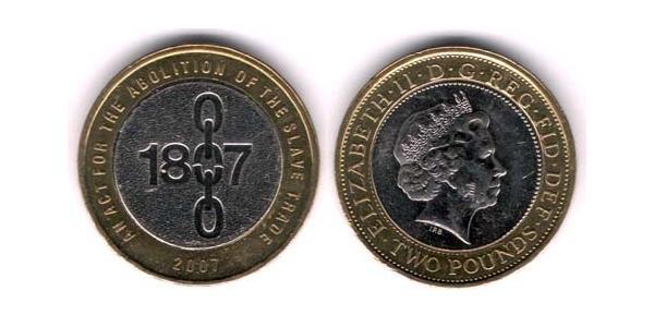 2 Pound United Kingdom (1922-) Bimetal 伊丽莎白二世 (1926-2022)
