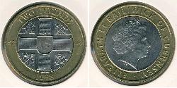 2 Pound 根西 Bimetal 