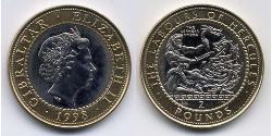 2 Pound Gibraltar Bimetall Elizabeth II (1926-2022)