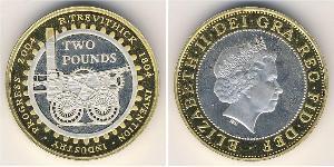 2 Pound Vereinigtes Königreich (1922-) Bimetall Elizabeth II (1926-2022)