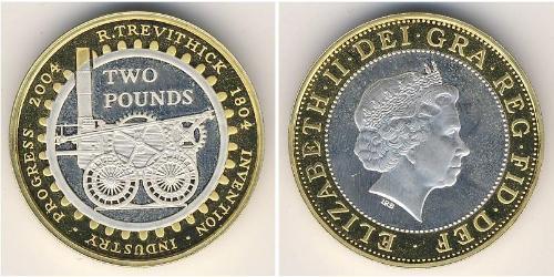 2 Pound Vereinigtes Königreich (1922-) Bimetall Elizabeth II (1926-2022)