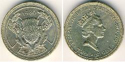 2 Pound United Kingdom (1922-) Brass Elizabeth II (1926-2022)