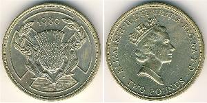 2 Pound United Kingdom (1922-) Brass Elizabeth II (1926-2022)