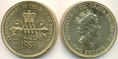 2 Pound United Kingdom (1922-) Copper/Nickel Elizabeth II (1926-2022)