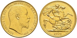 2 Pound Vereinigtes Königreich von Großbritannien und Irland (1801-1922) Gold Eduard VII (1841-1910)