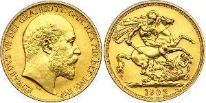 2 Pound Vereinigtes Königreich von Großbritannien und Irland (1801-1922) Gold Eduard VII (1841-1910)