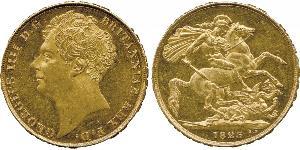 2 Pound Vereinigtes Königreich von Großbritannien und Irland (1801-1922) Gold Georg IV (1762-1830)