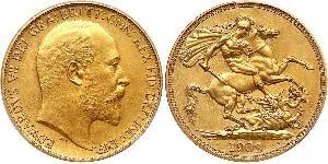 2 Pound Vereinigtes Königreich von Großbritannien und Irland (1801-1922) Gold Eduard VII (1841-1910)