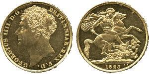 2 Pound Vereinigtes Königreich von Großbritannien und Irland (1801-1922) Gold Georg IV (1762-1830)