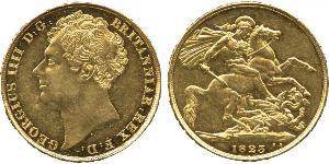 2 Pound Vereinigtes Königreich von Großbritannien und Irland (1801-1922) Gold Georg IV (1762-1830)