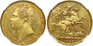 2 Pound Vereinigtes Königreich von Großbritannien und Irland (1801-1922) Gold Georg IV (1762-1830)