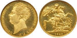 2 Pound Vereinigtes Königreich von Großbritannien und Irland (1801-1922) Gold Georg IV (1762-1830)