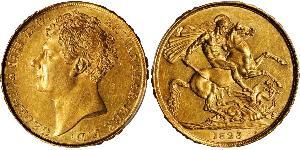 2 Pound Vereinigtes Königreich von Großbritannien und Irland (1801-1922) Gold Georg IV (1762-1830)