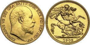 2 Pound Vereinigtes Königreich von Großbritannien und Irland (1801-1922) Gold Eduard VII (1841-1910)