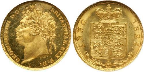 2 Pound Vereinigtes Königreich von Großbritannien und Irland (1801-1922) Gold Georg IV (1762-1830)