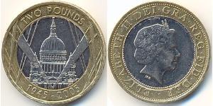 2 Pound Vereinigtes Königreich (1922-) Kupfer/Nickel Elizabeth II (1926-2022)