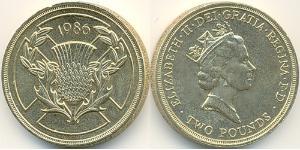 2 Pound Vereinigtes Königreich (1922-) Messing Elizabeth II (1926-2022)