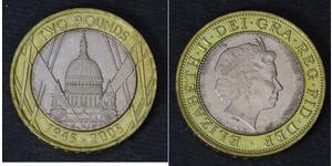 2 Pound Reino Unido (1922-) Níquel/Cobre Isabel II (1926-2022)