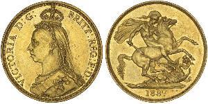 2 Pound Regno Unito  Oro Vittoria (1819 - 1901)