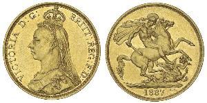 2 Pound Regno Unito  Oro Vittoria (1819 - 1901)