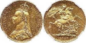 2 Pound Regno Unito  Oro Vittoria (1819 - 1901)