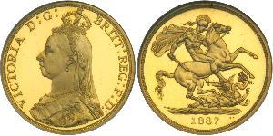 2 Pound Regno Unito  Oro Vittoria (1819 - 1901)