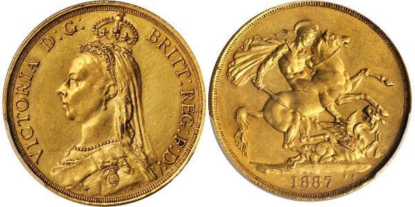 2 Pound Regno Unito  Oro Vittoria (1819 - 1901)