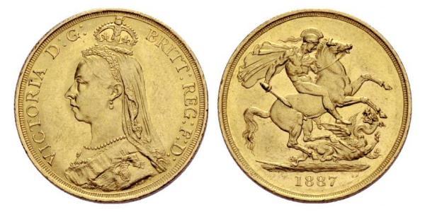 2 Pound Regno Unito  Oro Vittoria (1819 - 1901)