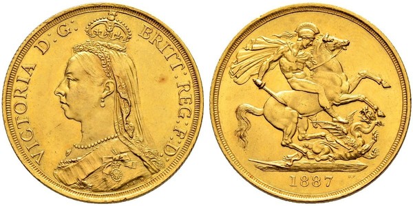 2 Pound Regno Unito  Oro Vittoria (1819 - 1901)