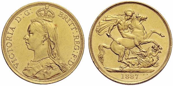 2 Pound Regno Unito  Oro Vittoria (1819 - 1901)