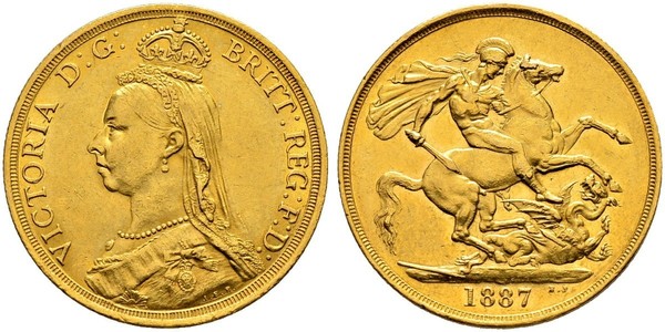 2 Pound Regno Unito  Oro Vittoria (1819 - 1901)