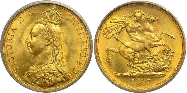 2 Pound Regno Unito  Oro Vittoria (1819 - 1901)