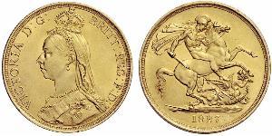 2 Pound Reino Unido Oro Victoria (1819 - 1901)