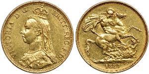 2 Pound Reino Unido Oro Victoria (1819 - 1901)