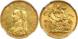 2 Pound Reino Unido Oro Victoria (1819 - 1901)