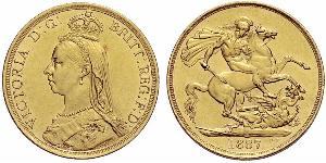 2 Pound Reino Unido Oro Victoria (1819 - 1901)