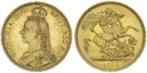 2 Pound Reino Unido Oro Victoria (1819 - 1901)