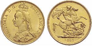 2 Pound Reino Unido Oro Victoria (1819 - 1901)