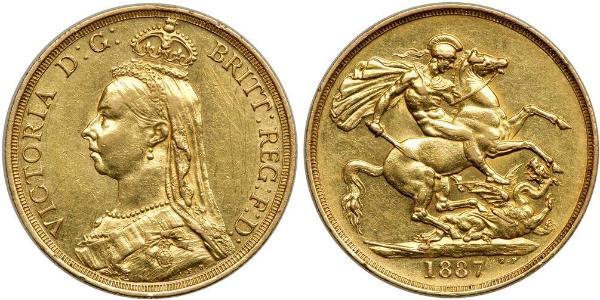 2 Pound Reino Unido Oro Victoria (1819 - 1901)