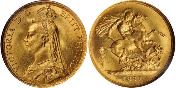 2 Pound Reino Unido Oro Victoria (1819 - 1901)