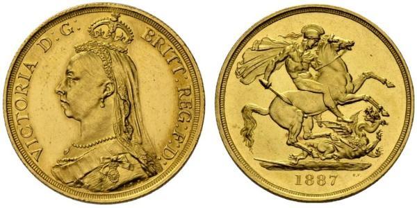 2 Pound Reino Unido Oro Victoria (1819 - 1901)