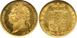 2 Pound Reino Unido de Gran Bretaña e Irlanda (1801-1922) Oro Jorge IV (1762-1830)