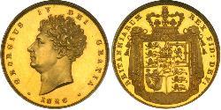 2 Pound Reino Unido de Gran Bretaña e Irlanda (1801-1922) Oro Jorge IV (1762-1830)