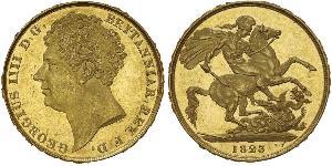 2 Pound Reino Unido de Gran Bretaña e Irlanda (1801-1922) Oro Jorge IV (1762-1830)