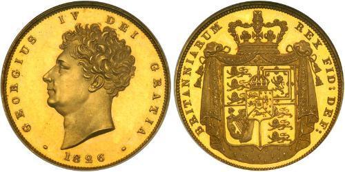 2 Pound Reino Unido de Gran Bretaña e Irlanda (1801-1922) Oro Jorge IV (1762-1830)