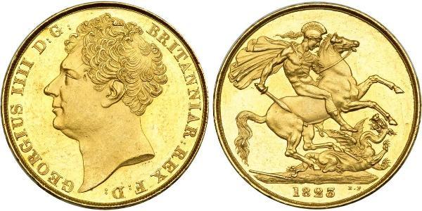2 Pound Reino Unido de Gran Bretaña e Irlanda (1801-1922) Oro Jorge IV (1762-1830)