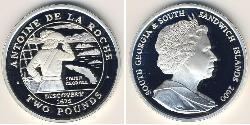 2 Pound Islas Georgias del Sur y Sandwich del Sur (territorio británico de ultramar) Plata Isabel II (1926-2022)
