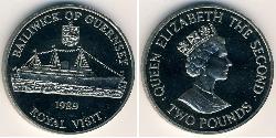 2 Pound Guernsey Rame/Nichel 