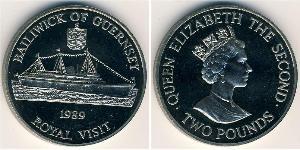 2 Pound Guernsey Rame/Nichel 
